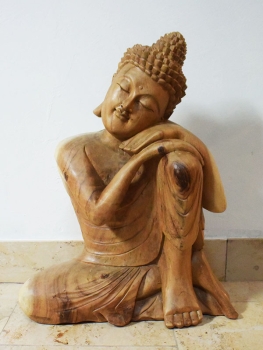 Buddha relax, Holz geschnitzt,  30 cm