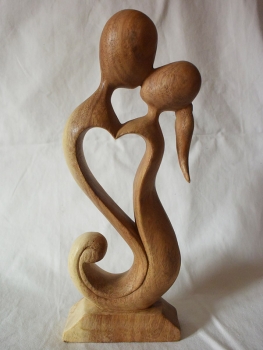 Skulptur Paar - Herz schlank  30 cm